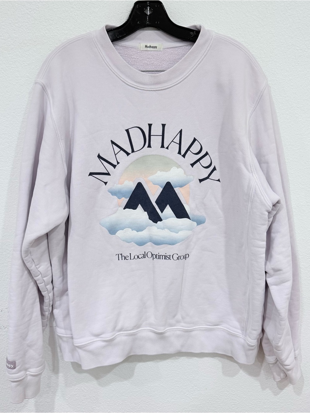Madhappy The Local Optimist Lavender Purple Sweatshirt Women’s Size Large